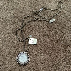 Plunder Silver Pendant Necklace with Charm
